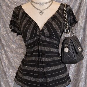 Charlotte Russe y2k glitter top